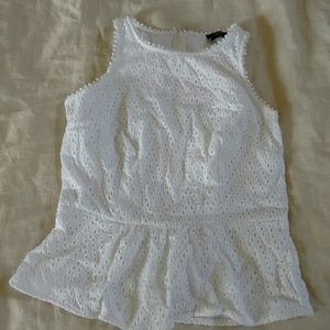 Eyelet Peplum Blouse